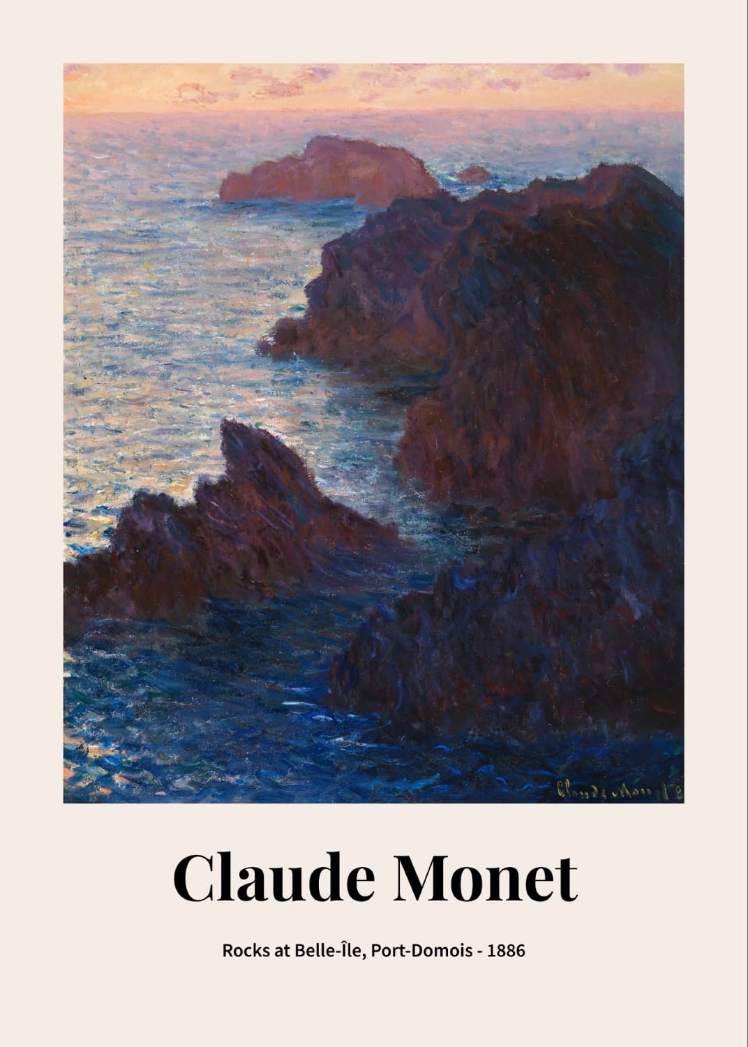 Rocks at Belle-Île, Port-Domois by Claude Monet, Product image 1