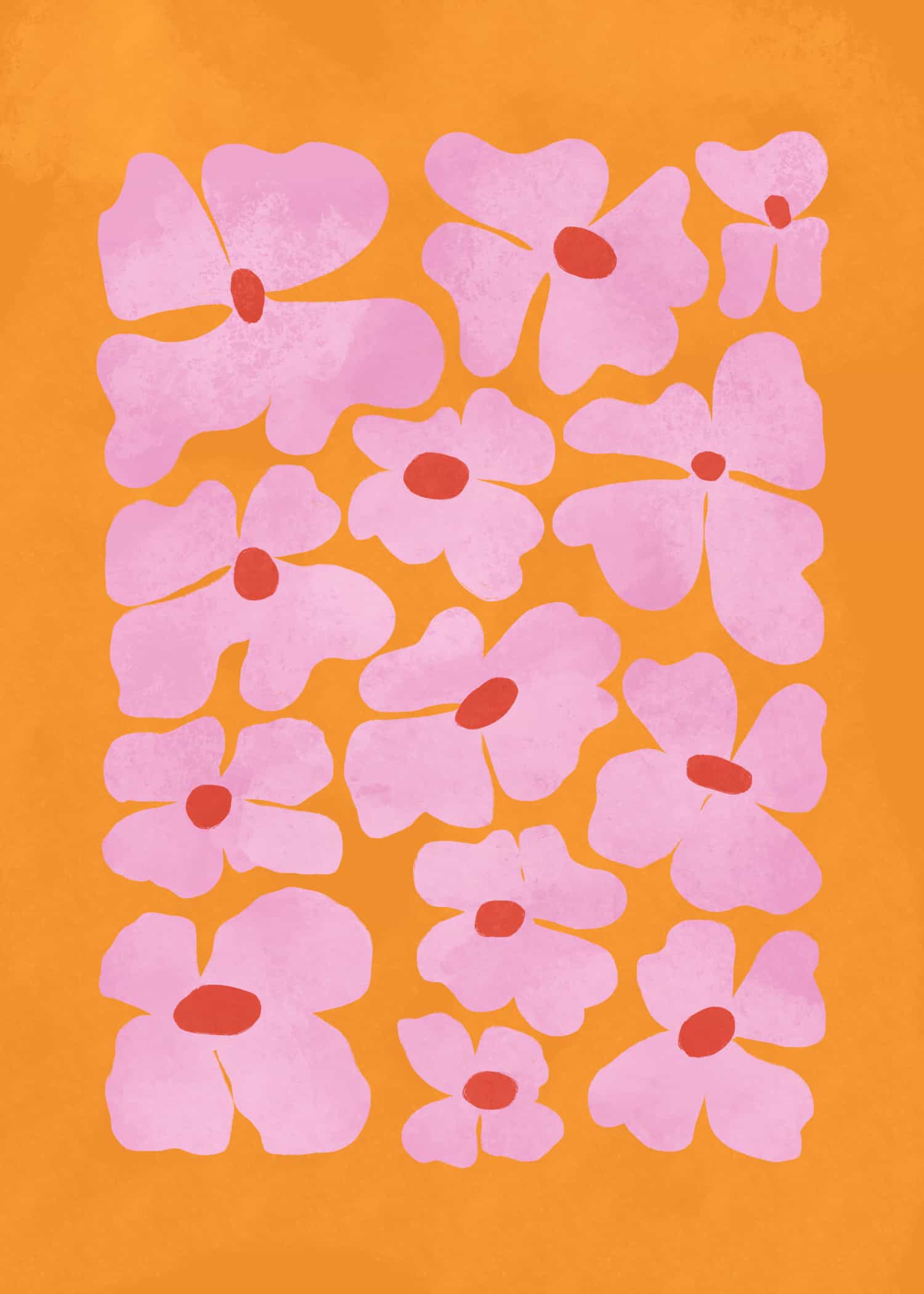Kwiaty retro plakat