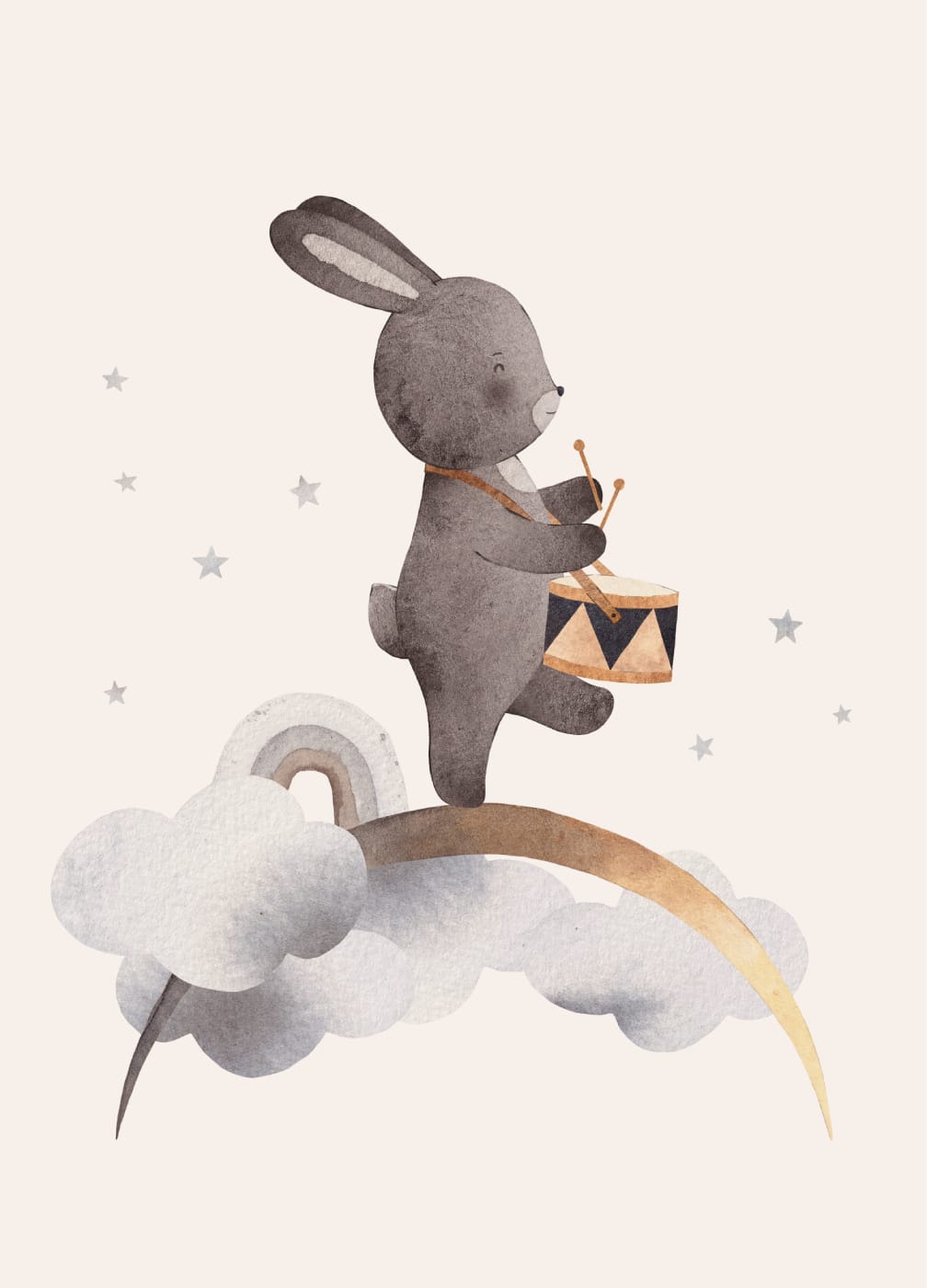 Cute Bunny with Drum, Product image 1