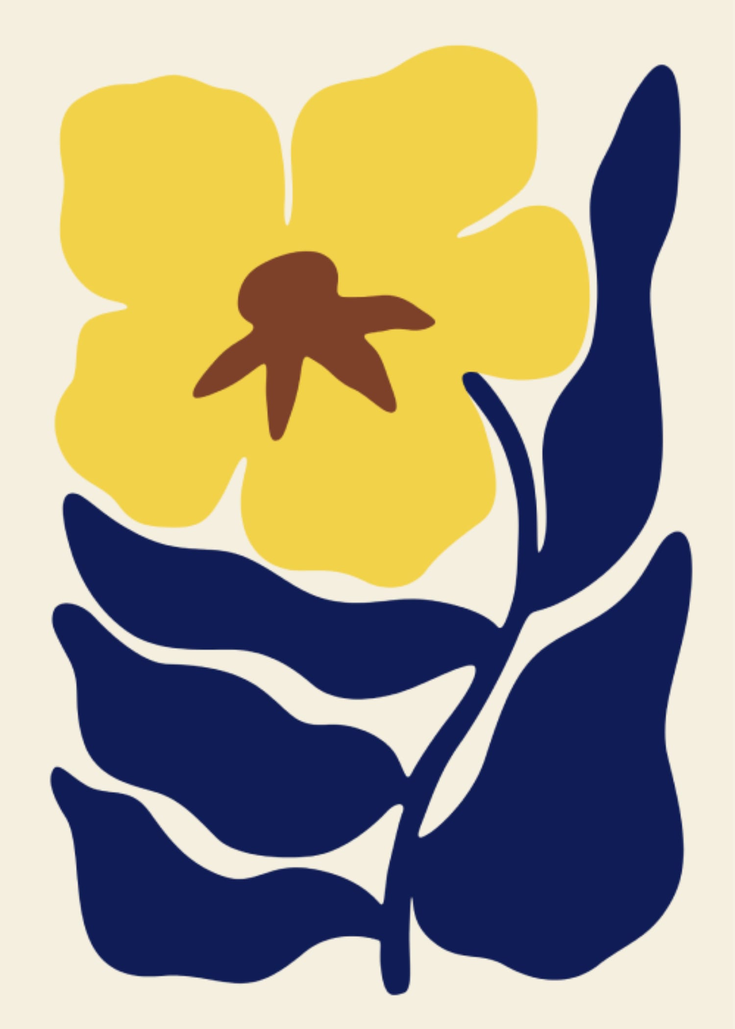Yellow Flower with Blue Leaves, Product image 1