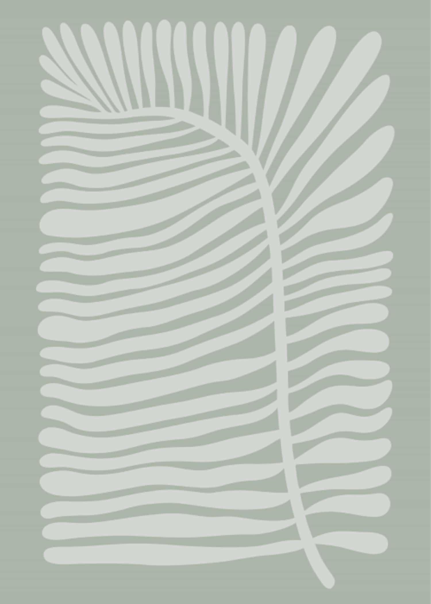 Minimalistyczny leśny liść plakat