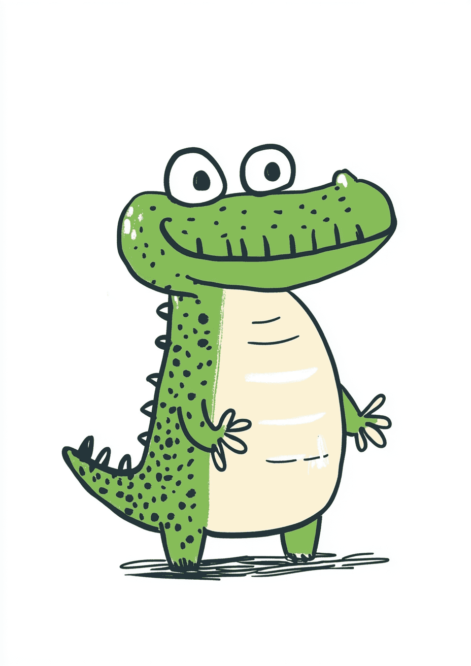 Kreskówkowy aligator plakat