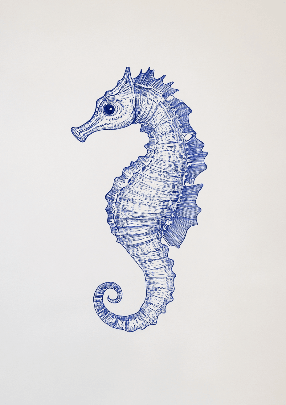 Seahorse in Blue, Product image 1