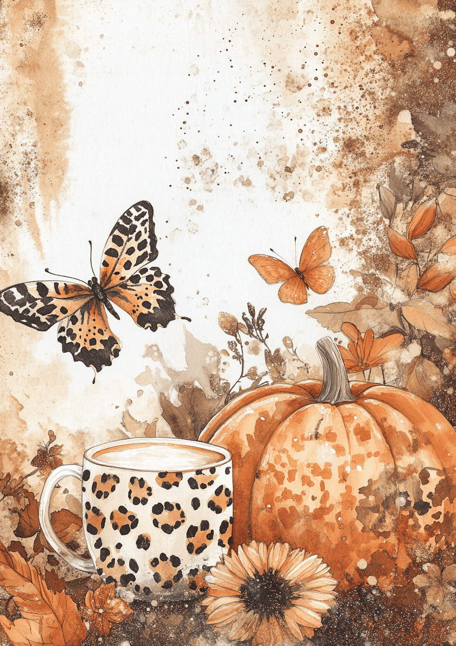 Watercolor Autumn Scene poster