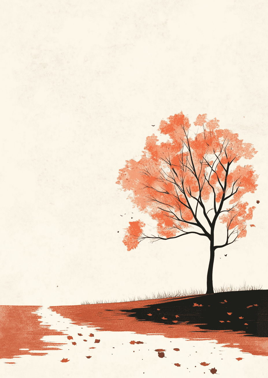 Minimalist Autumn Scene poster
