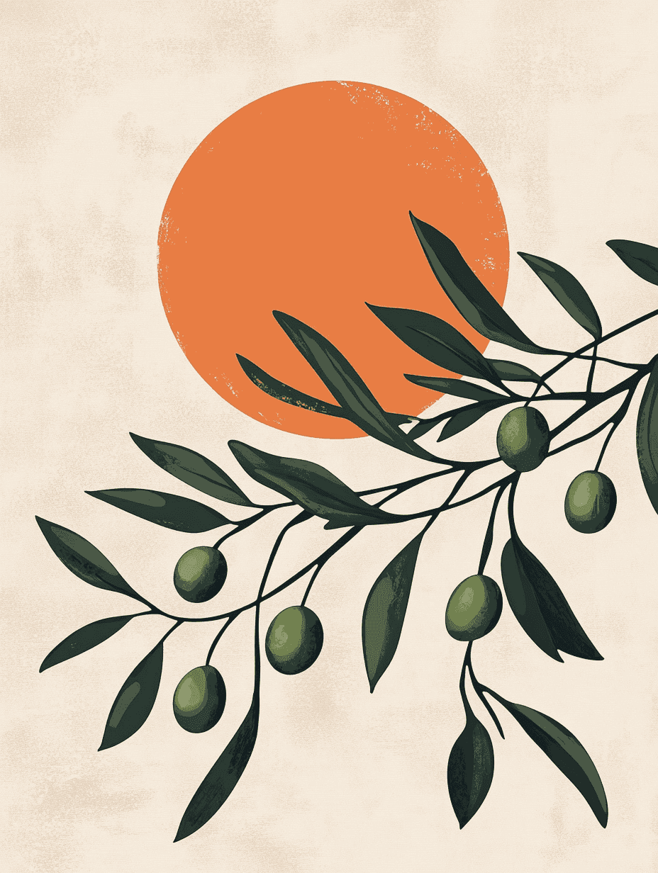 Green Olives Sunset poster