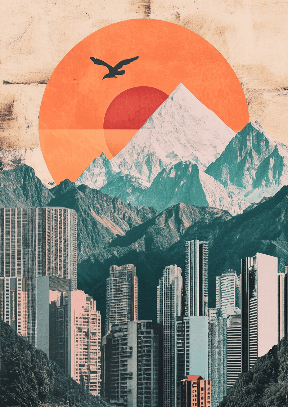 City Surrounded by Mountains poster
