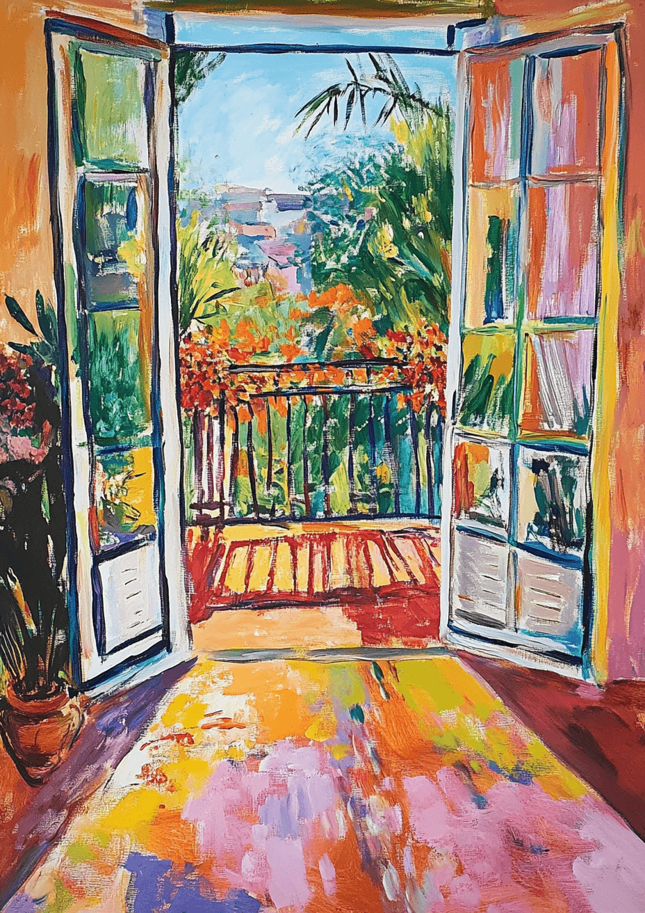 Otwarte drzwi Henri Matisse'a plakat