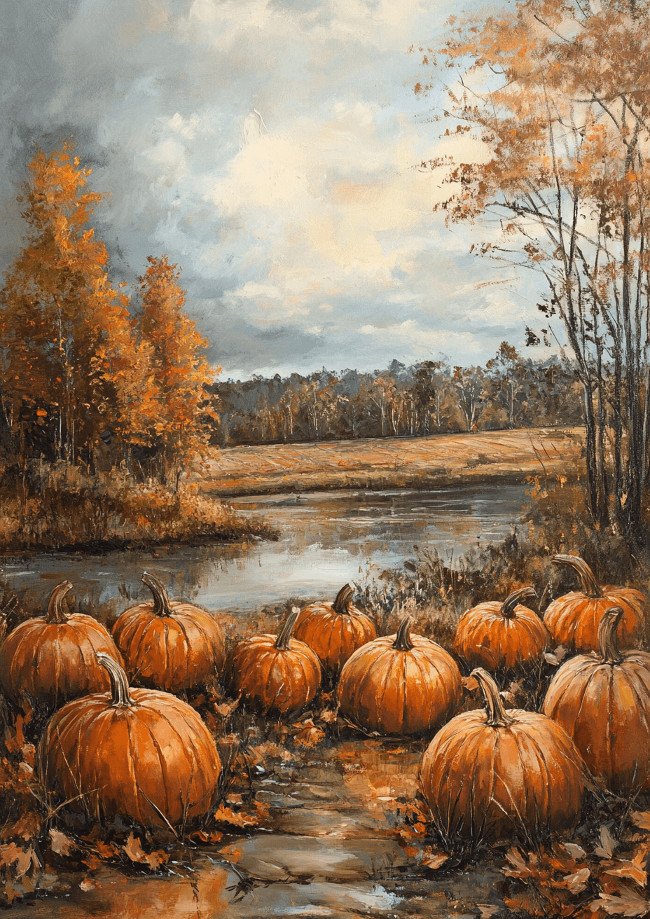Pumpkins Field Landscape, Product image 1