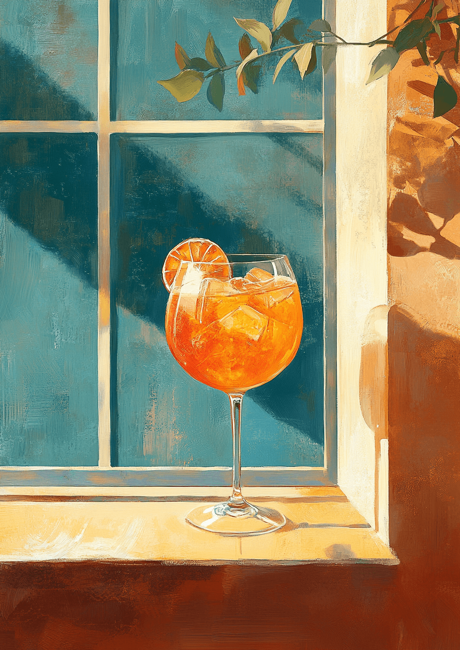 Aperol Spritz on Windowsill poster