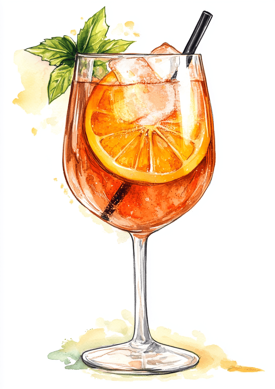 Aperol Spritz Watercolor, Product image 1
