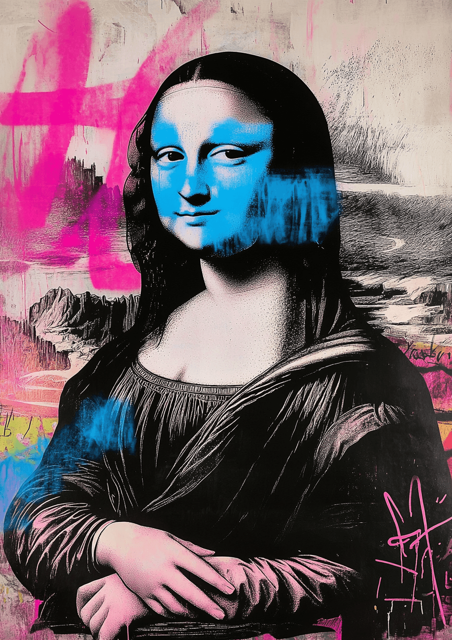 Graffiti Mona Lisa poster