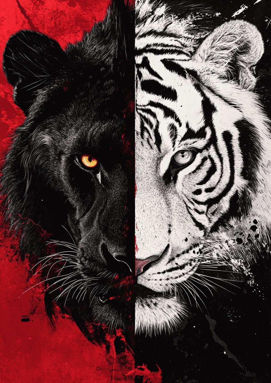 Black Lion and White Tiger, Product image 1