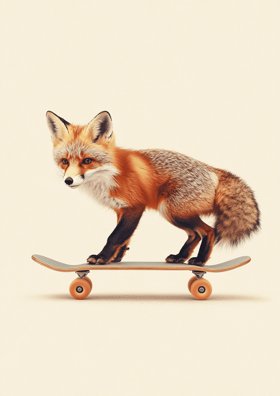 Fox on Skateboard, Product image 1