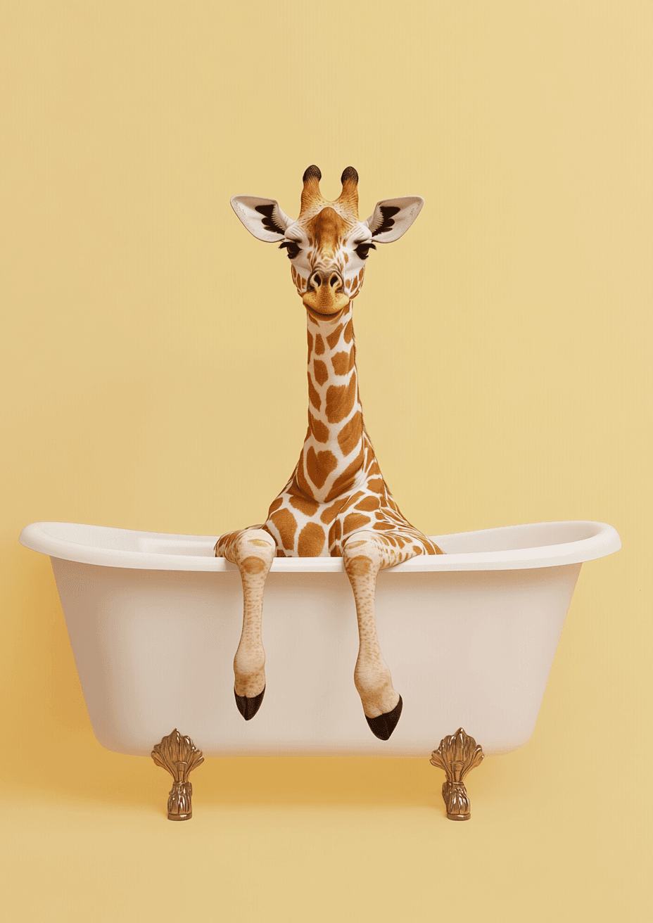 Giraffe in Bathtube, Product image 1