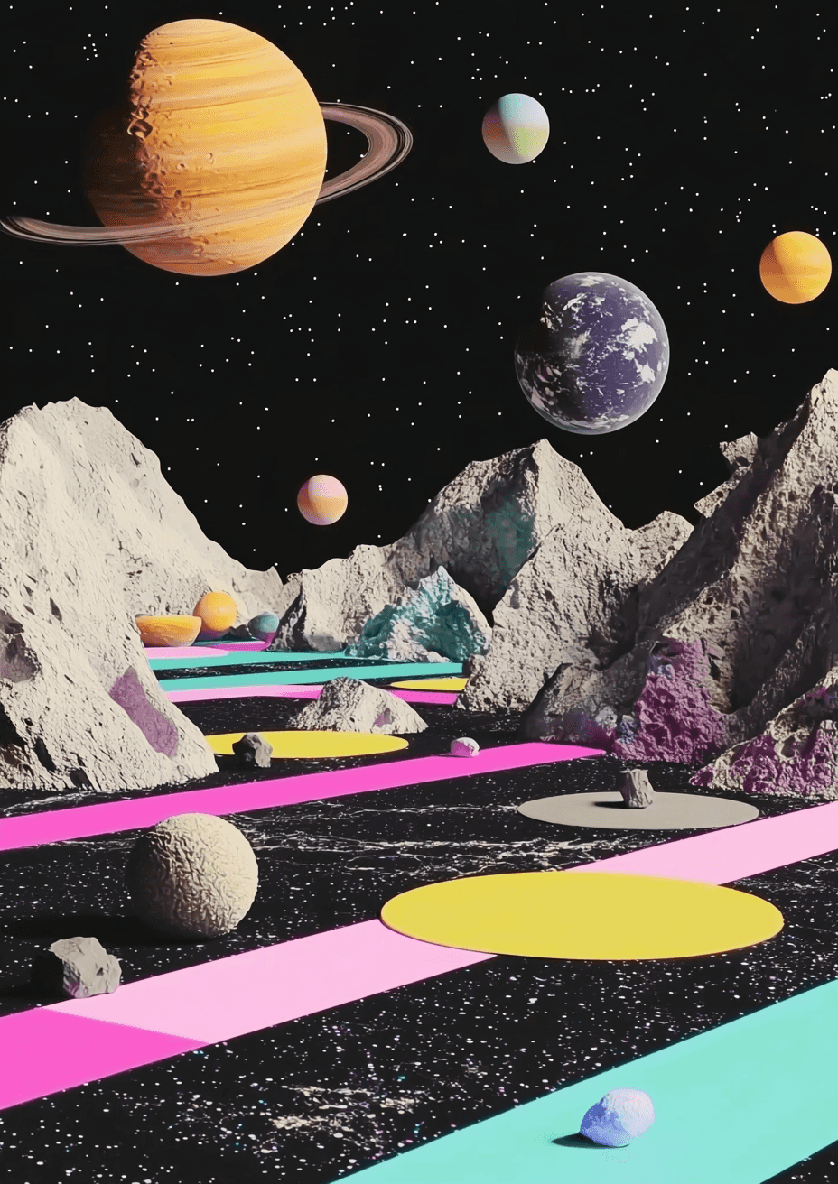 Retro Space poster