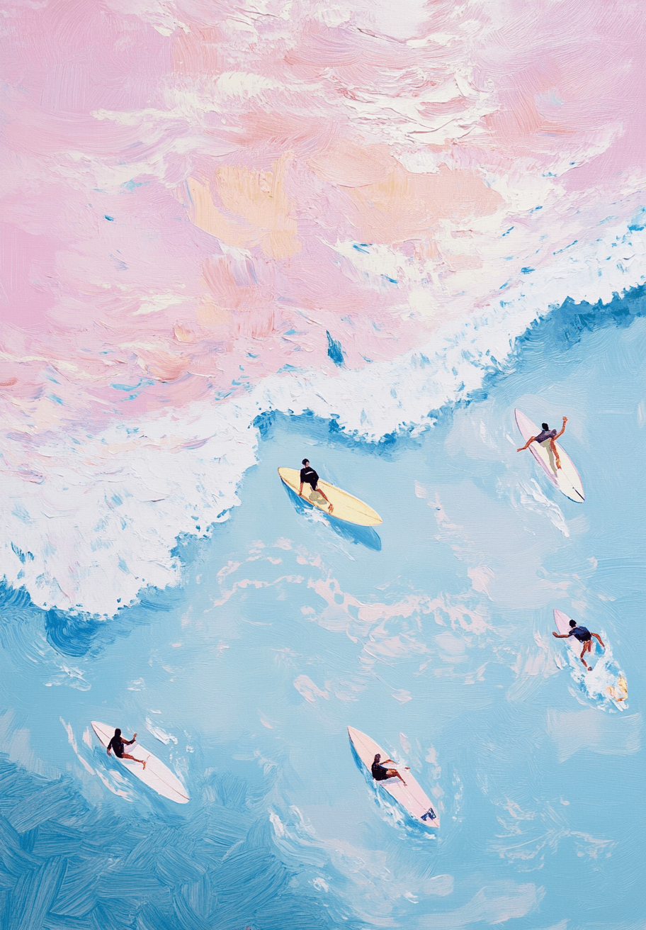 Pink & Blue Surfers, Product image 1