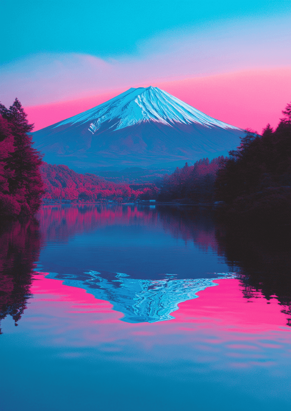 Neon Fuji poster