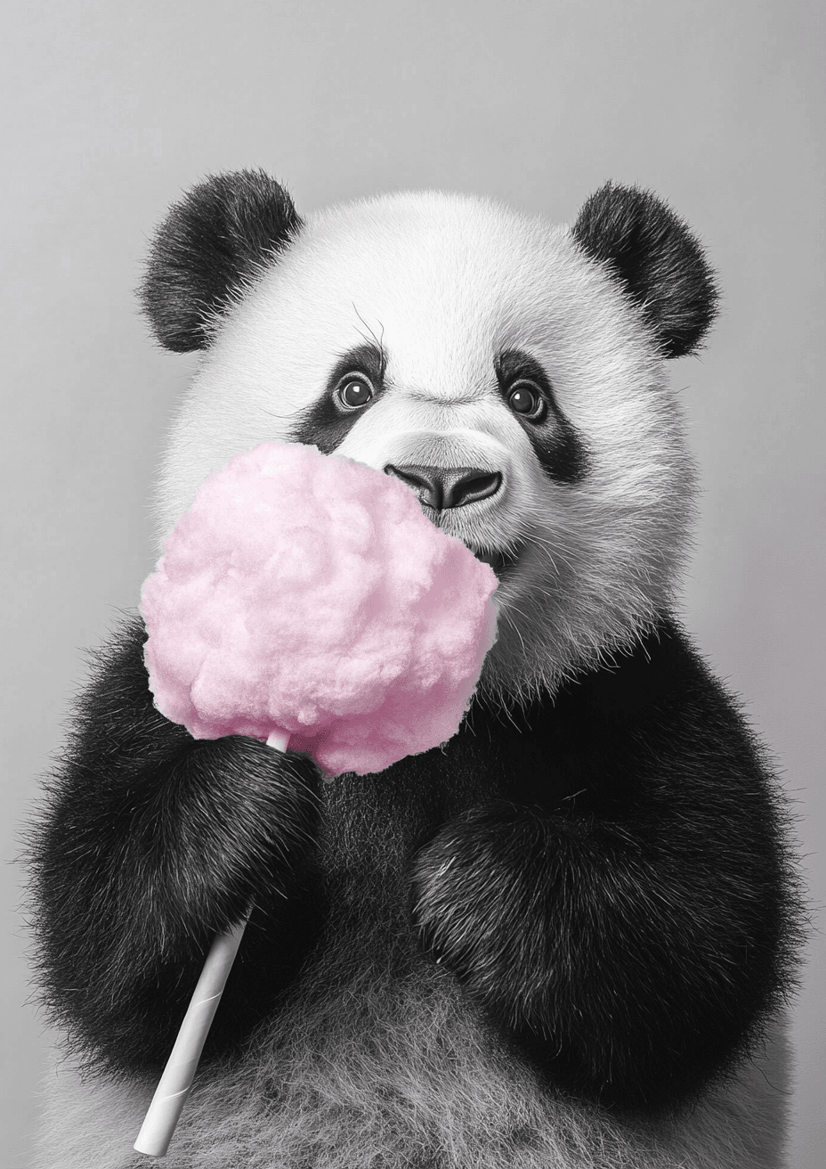 Panda with Cotton Candy, Product image 1