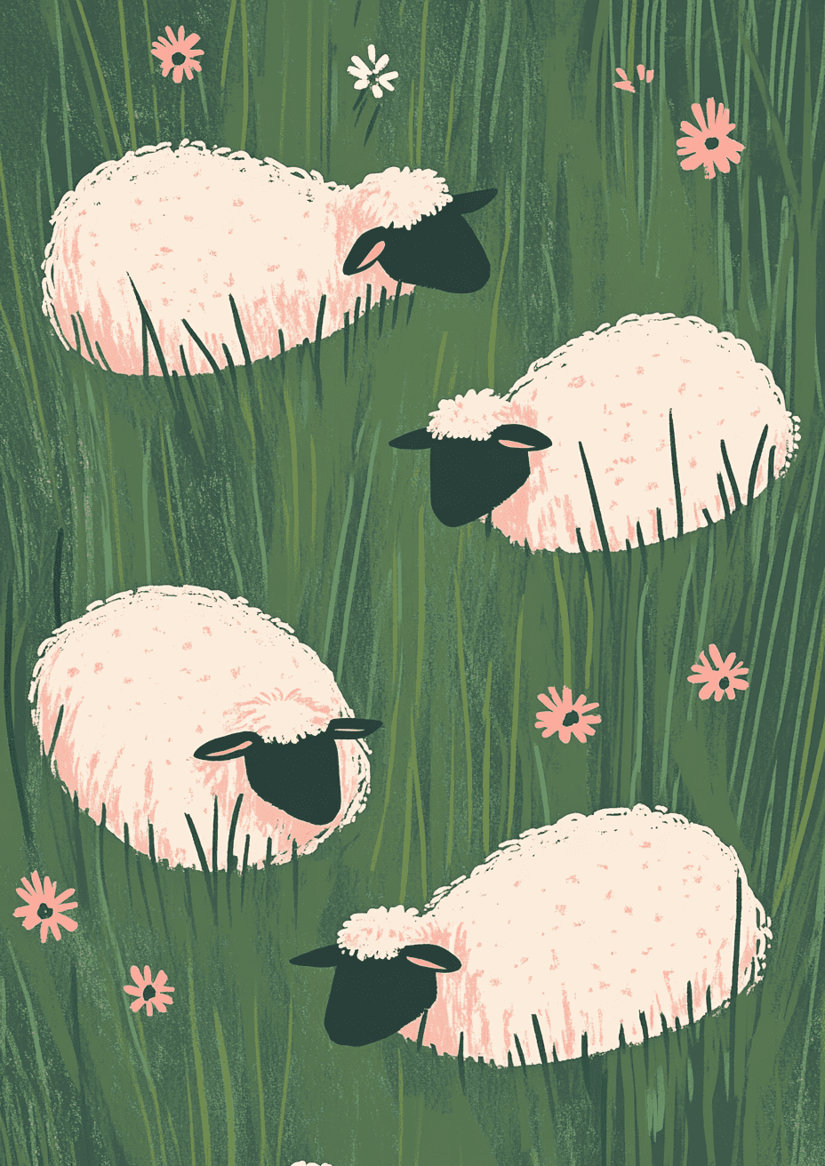 Some Resting Sheep poster