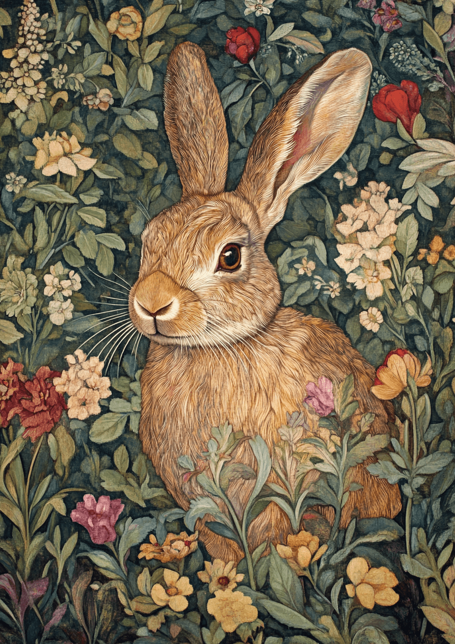 William Morris Style Hare, Product image 1