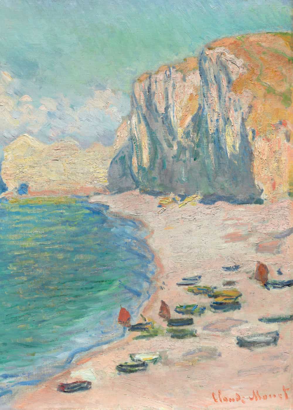 The Beach and the Falaise d'Amont by Claude Monet poster